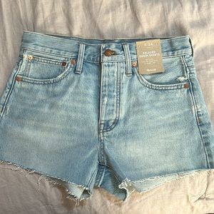 NET Madewell relaxed denim shorts in cedarcroft wash